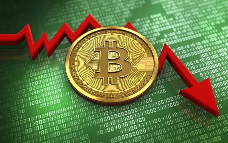 Bitcoin falls further down