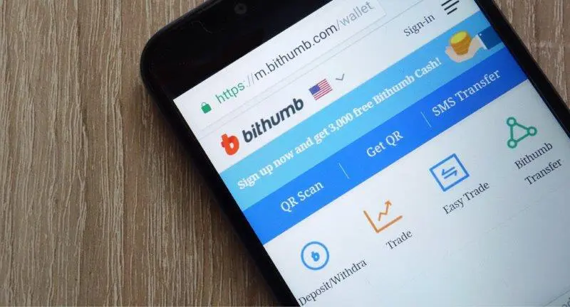 Bithumb on phone