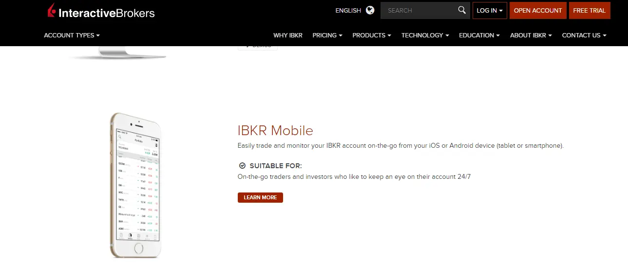 Interactive Brokers Review - IBKR Mobile app