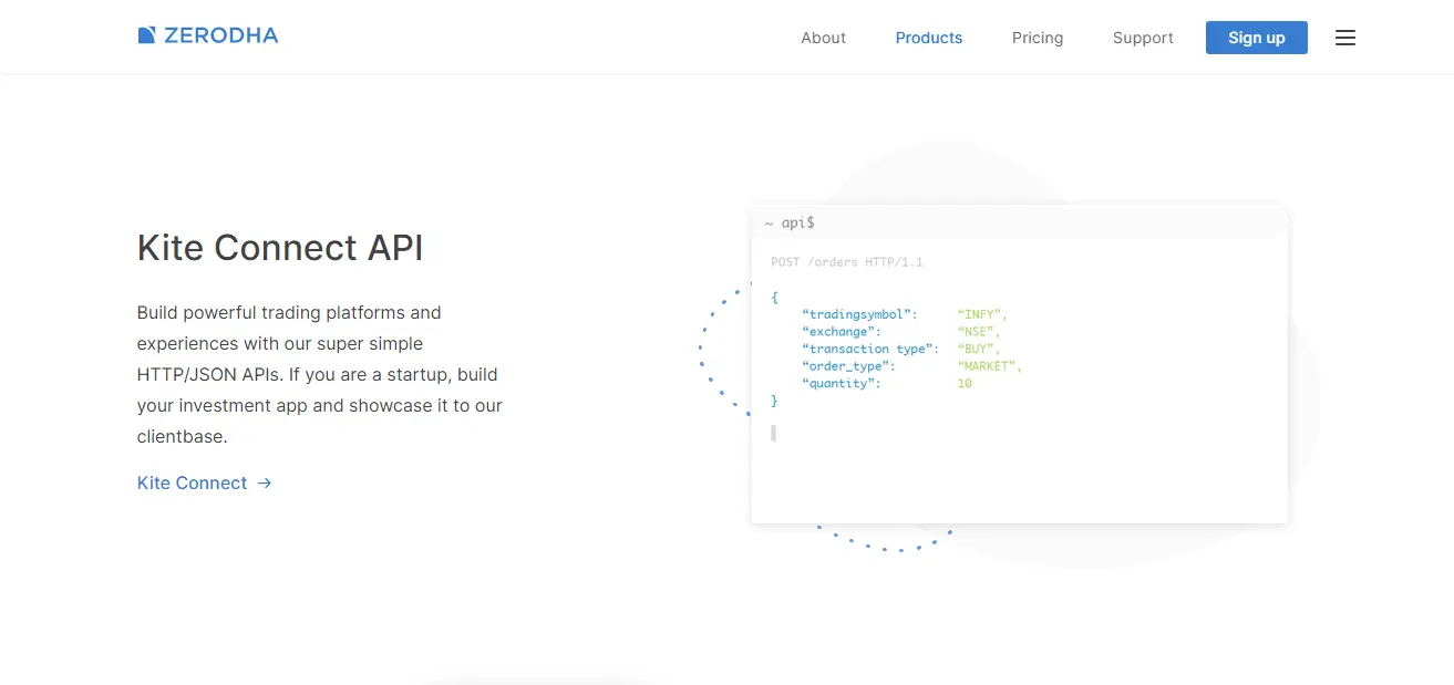 Zerodha Reviews - Kite Connect API