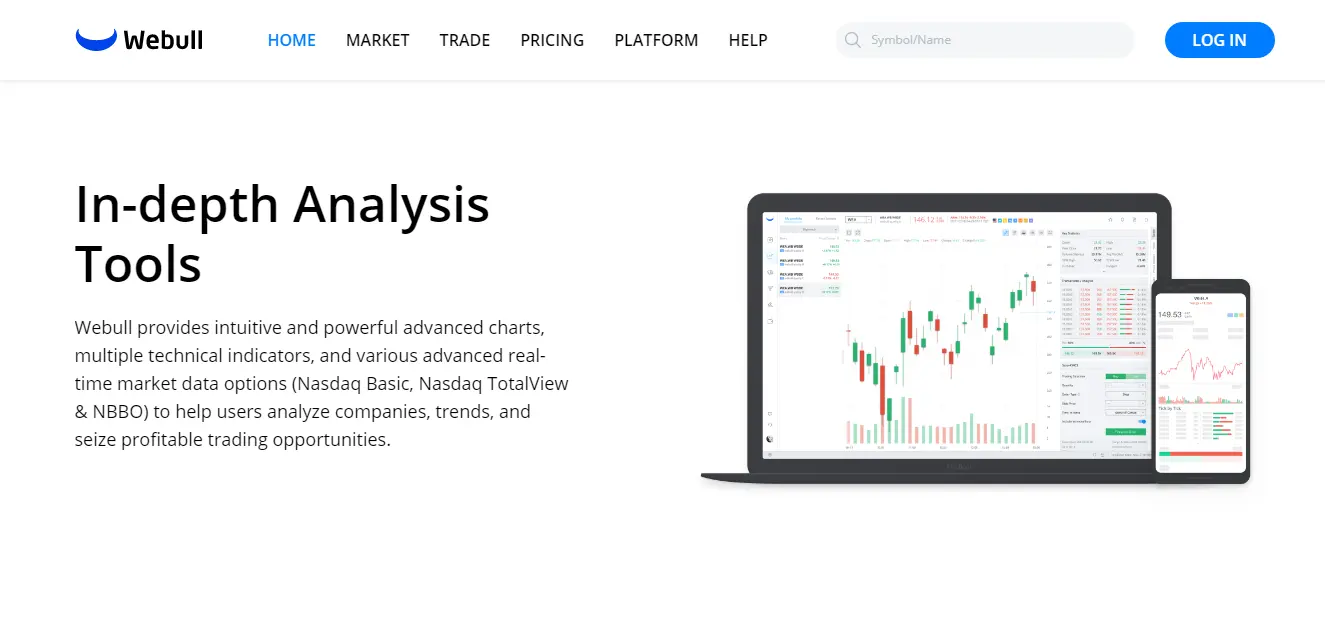 Webull Review - In-depth Analysis Tools