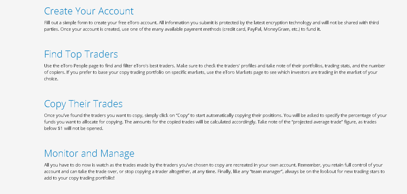 eToro Reviews - Copy Trades