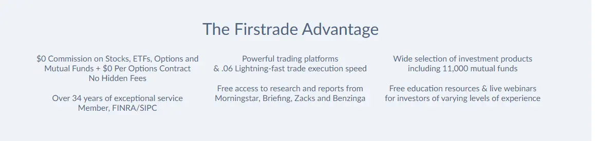 Firstrade Reviews - Advantages