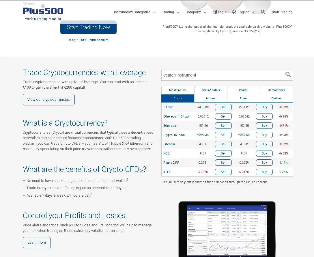 Plus500 Reviews - Crypto Trading