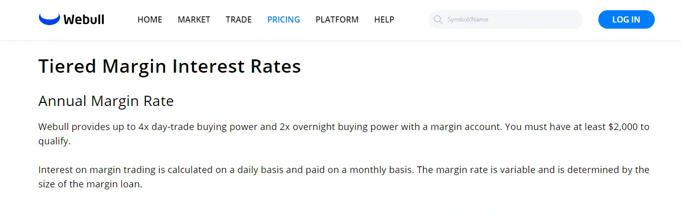 Webull Reviews - Margin Interest Rates