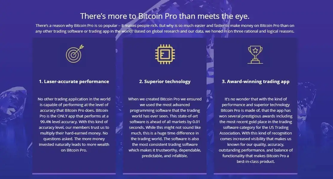 Bitcoin Pro Review - Features of Bitcoin Pro