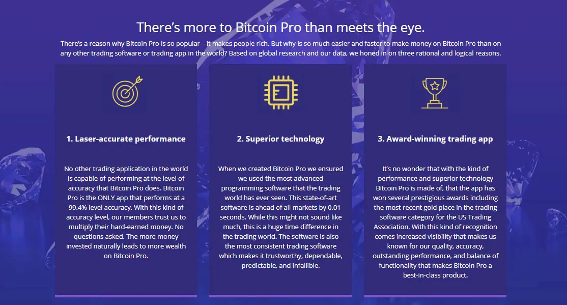 Bitcoin Pro Review - Features of Bitcoin Pro