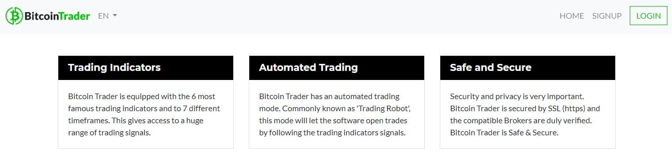 Features of Bitcoin Trader
