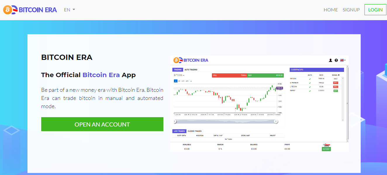 Bitcoin Era Trading Platform