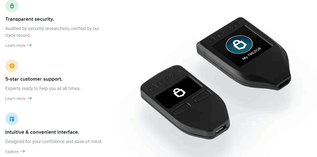 TREZOR - One of the Bitcoin Wallets