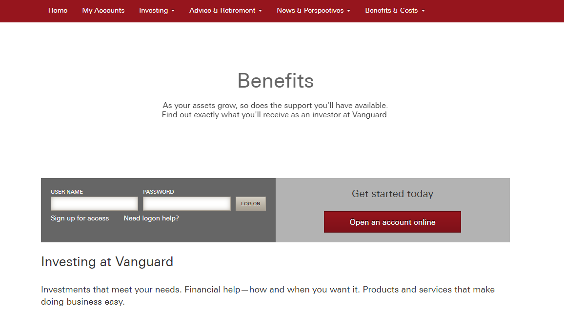 Vanguard Review - Benefits