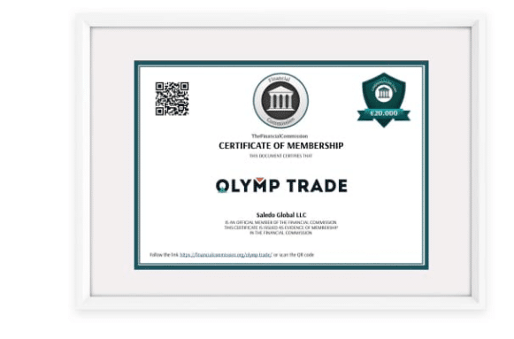 Olymp Trade Review 2025 4 Olymp Trade Reviews - Certificate of membership