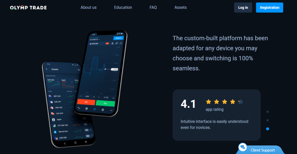 Olymp Trade Reviews - Mobile app