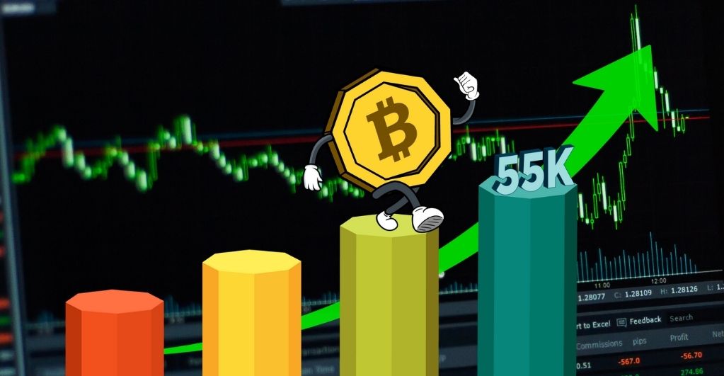 BTC Crosses $55K Mark