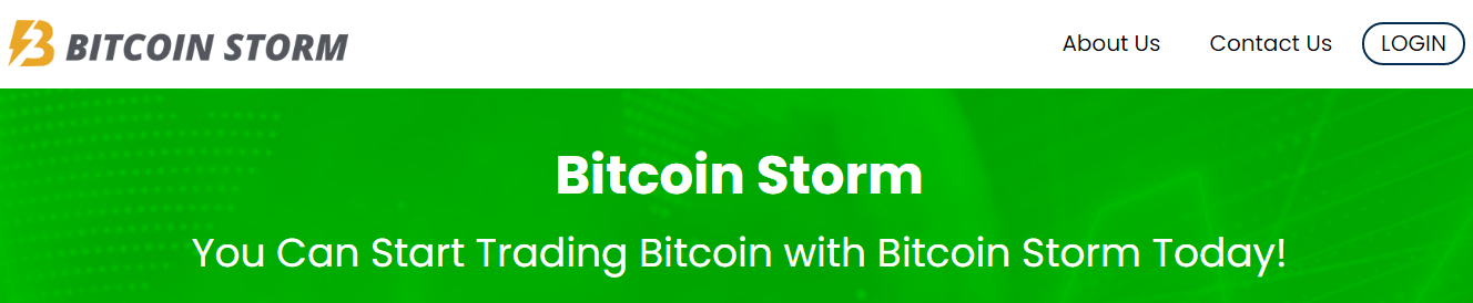 Bitcoin Storm Interface