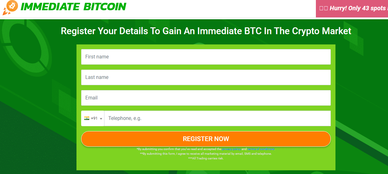 Immediate Bitcoin - Live Trading