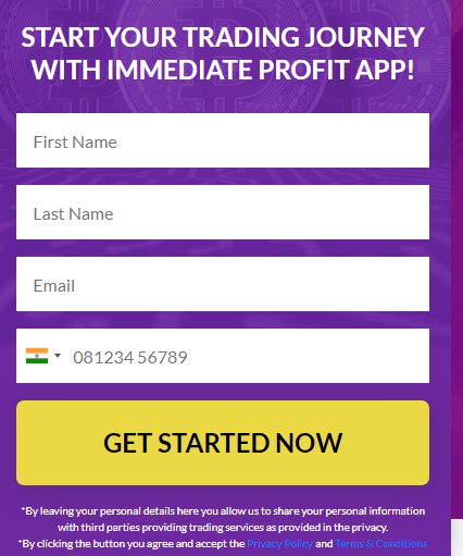 Immediate Profit - Account Opening Process