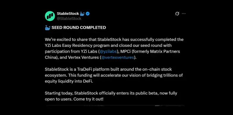 StableStock announces completion of Easy Residency program, seed funding round, and launch of beta phase