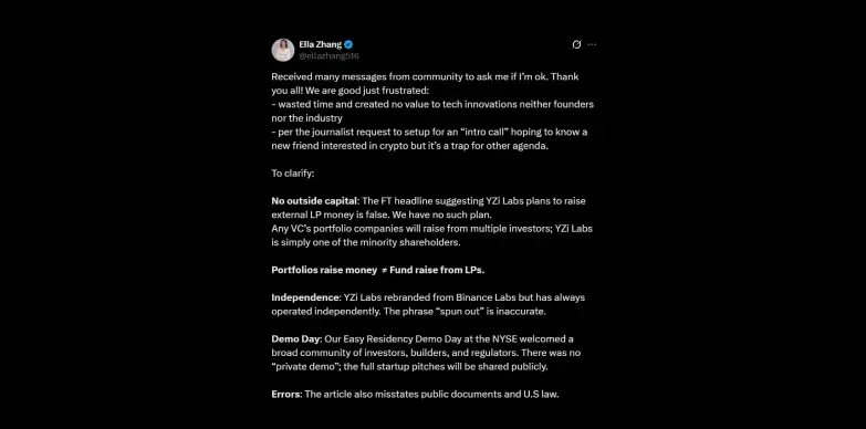 Ella Zhang also provides clarifications and also points out the errors in the FT report