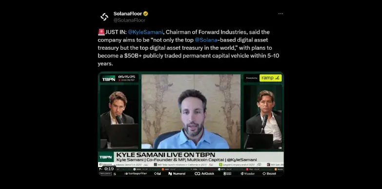 Kyle Samani talks about his plans with Solana Treasury