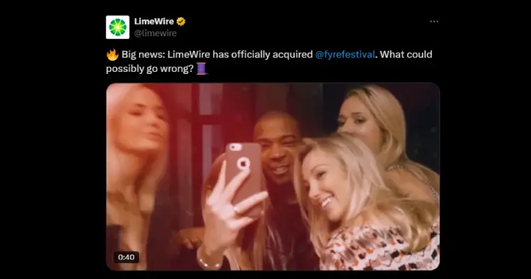 LimeWire announces acquisition of Fyre Festival LimeWire announces acquisition of Fyre Festival