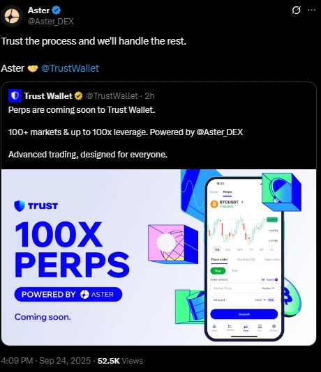 Aster Partners Trust Wallet