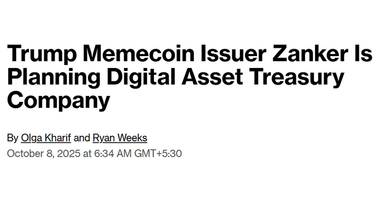 Bloomberg reports Fight Fight Fight LLC's plans to raise $200 million for digital asset treasury