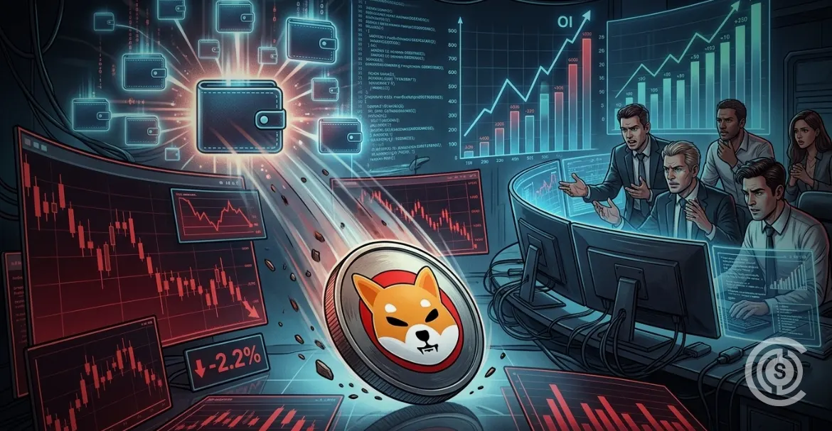 SHIB Drops 2.2% Amid Risk-Off Despite Wallet Growth and OI Surge