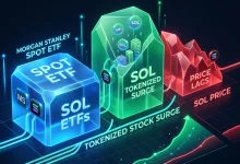 Morgan Stanley Files Low Fee Spot ETF and SOL ETFs, SOL Leads tokenized Stock Surge, Price Lags